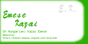 emese kazai business card